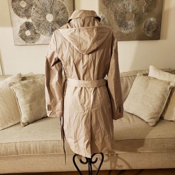 Calvin Klein Hooded Double Breasted Trench Coat - Picture 8 of 14
